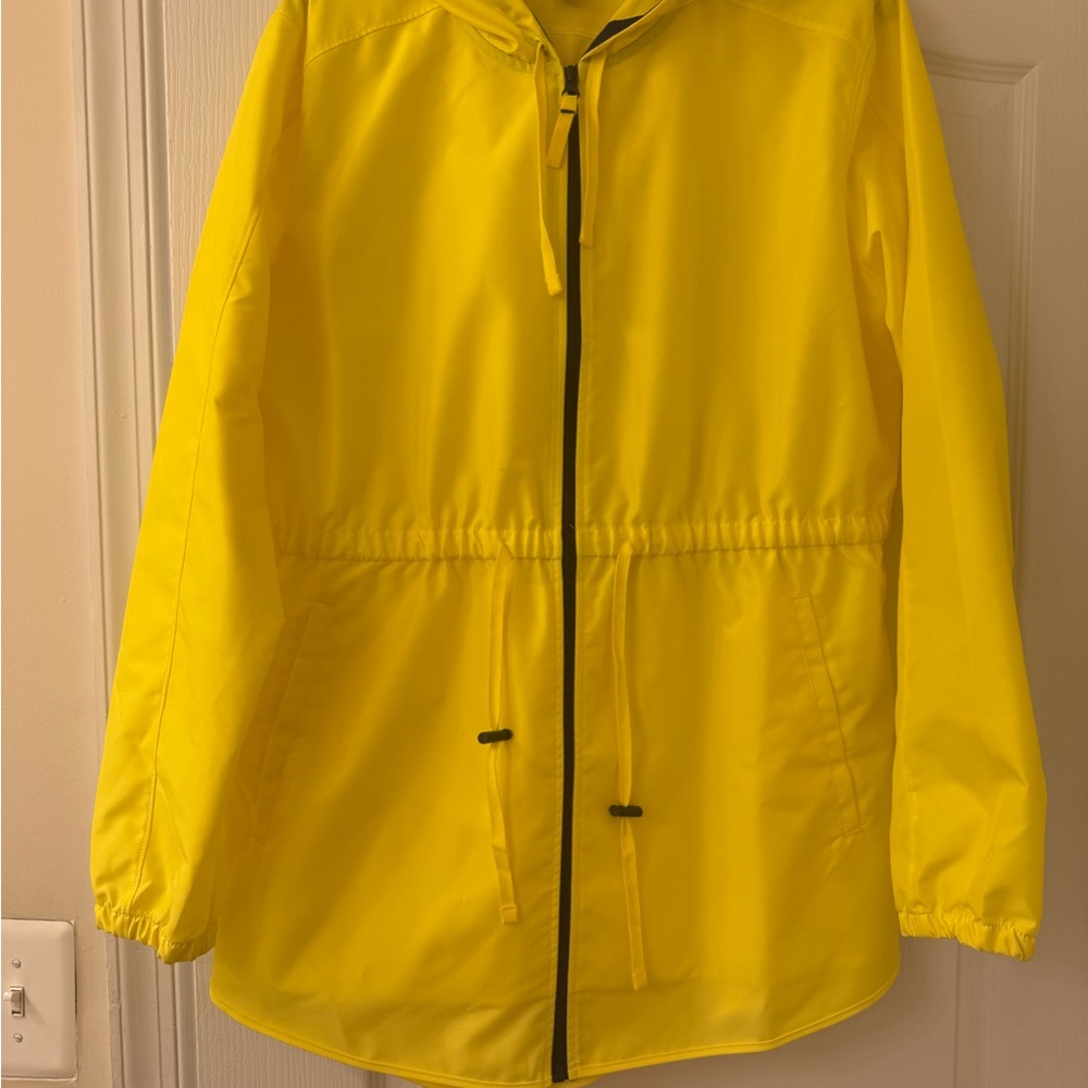 St. John's Bay Yellow Utility Jacket Water-Resistant Hooded